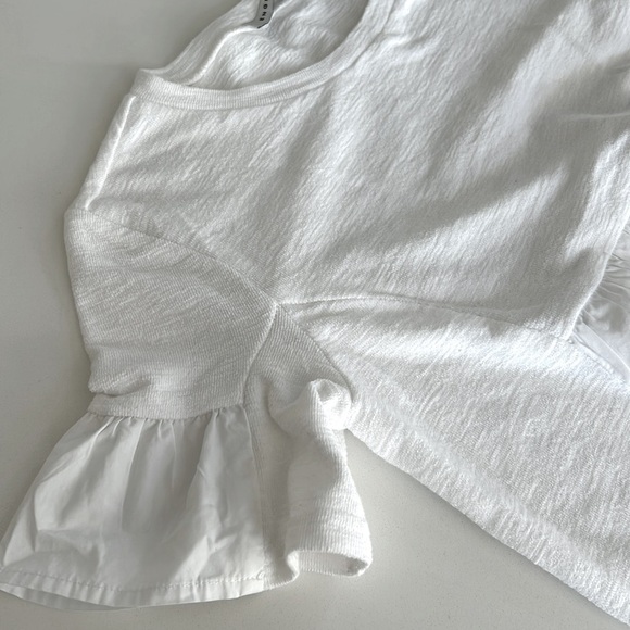 English Factory Mini Dress Cotton Terry In White size Medium - Picture 8 of 10